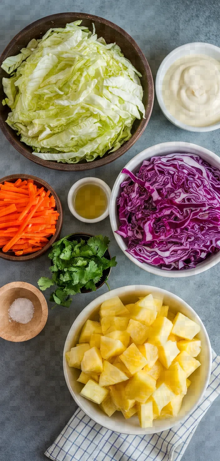 Ingredients photo for Pineapple Coleslaw Recipe