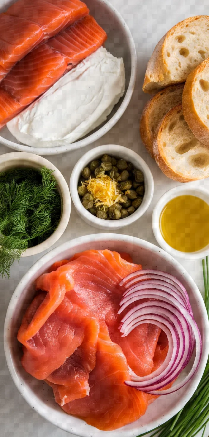 Ingredients photo for Smoked Salmon Appetizer For Salmon Saturday And Wine Night Recipe