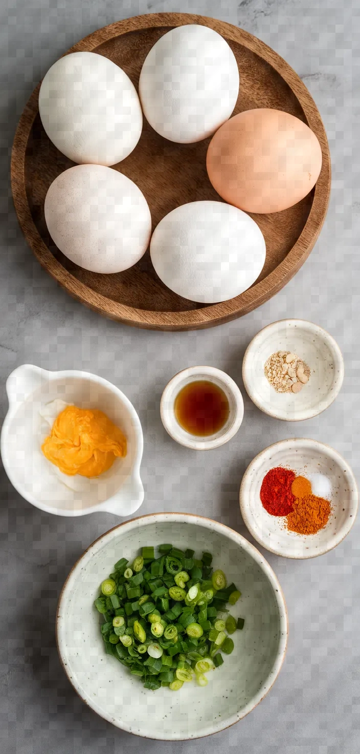 Ingredients photo for Spicy Deviled Eggs Recipe