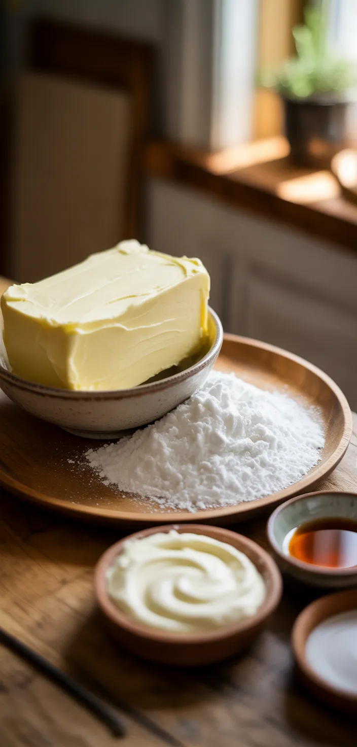 Ingredients photo for American Buttercream Frosting Recipe