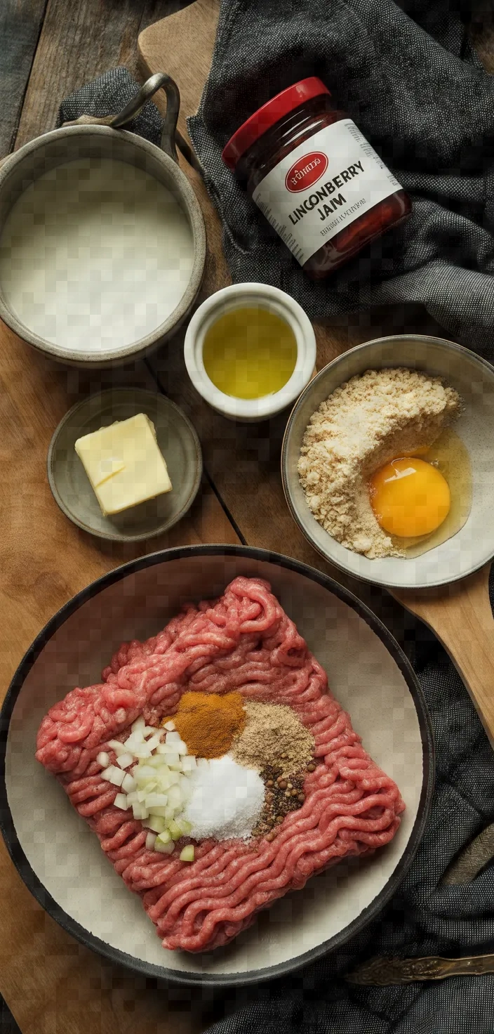 Ingredients photo for Marcus Samuelssons Swedish Meatballs Recipe