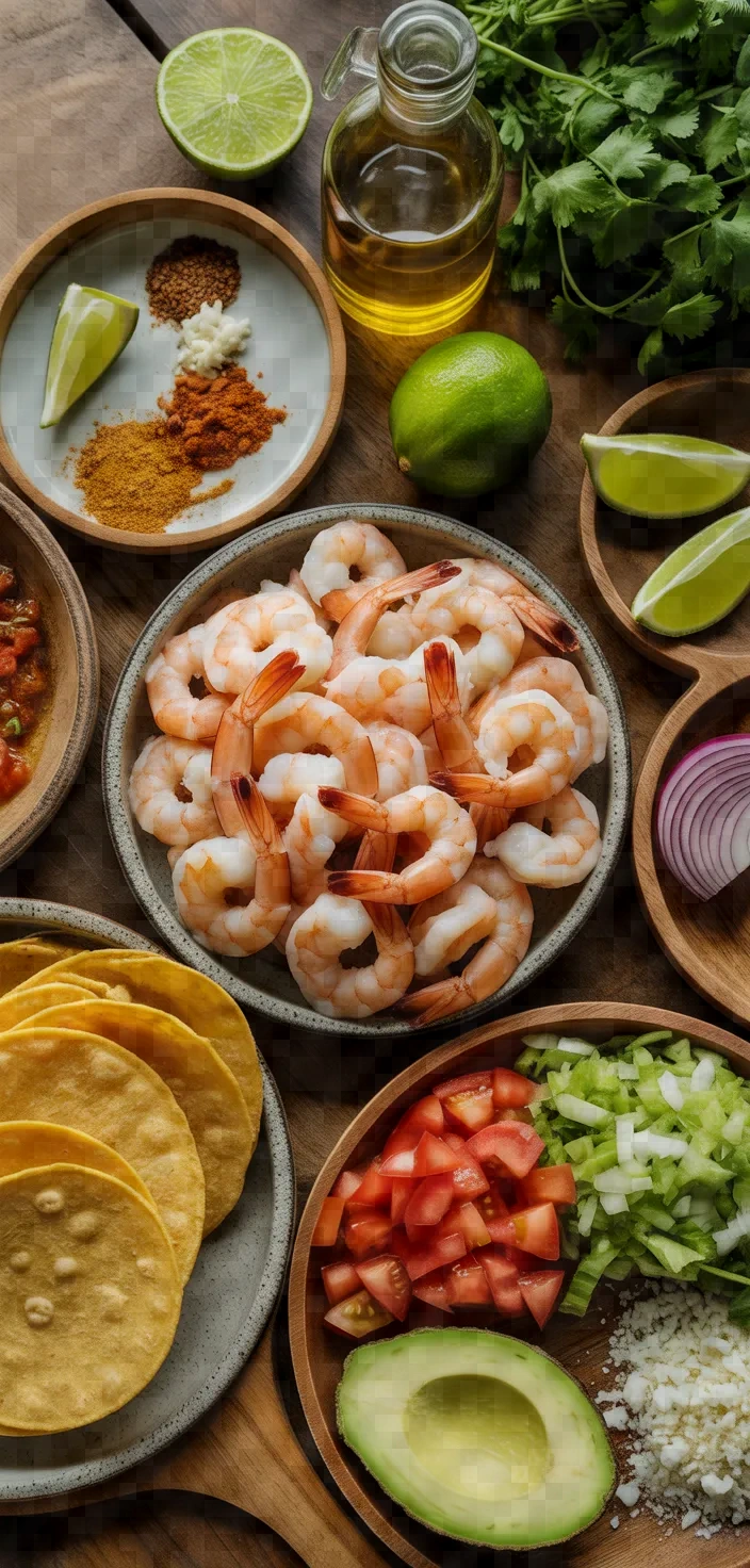 Ingredients photo for Shrimp Tostadas Recipe