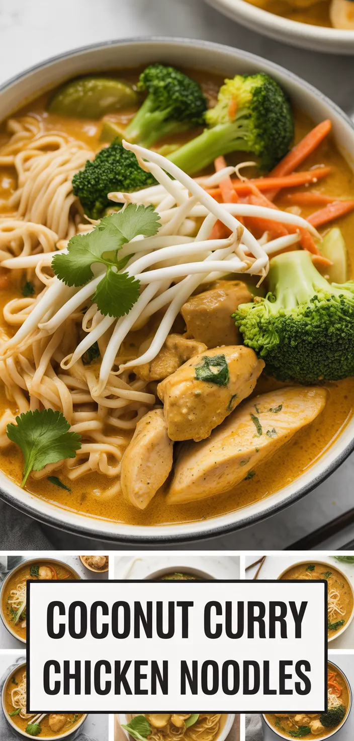 Coconut Curry Chicken And Rice Noodles Recipe - blissfulbitesrecipes.com