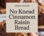 No Knead Cinnamon Raisin Bread Recipe