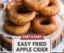 Easy Fried Apple Cider Doughnuts Recipe