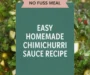 Easy Homemade Chimichurri Sauce Recipe